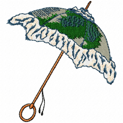 Umbrella Embroidery Design 2 Umbrella Embroidery Design 2